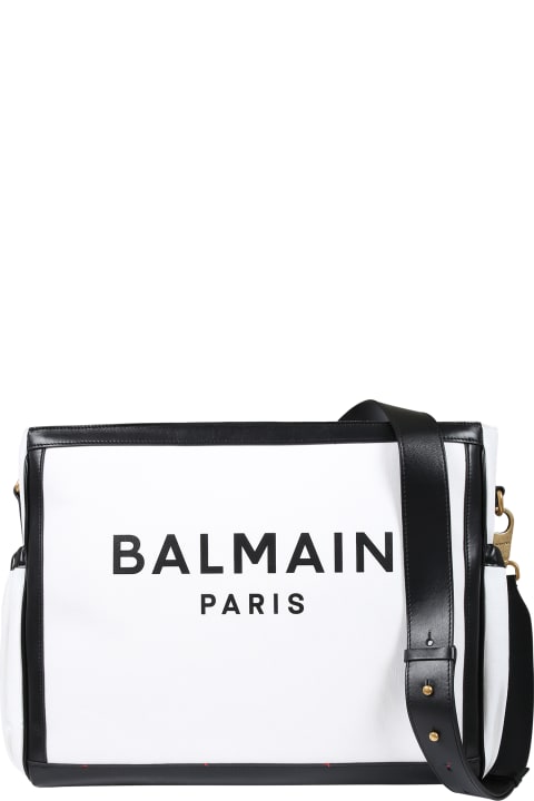 Homeware Balmain White Mommy Bag For Babies With Logo