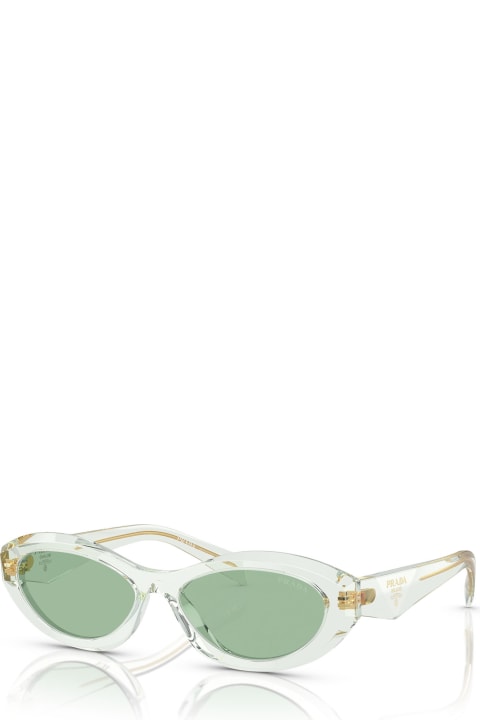 Eyewear for Women Prada Eyewear Pr 26zs Transparent Mint Sunglasses