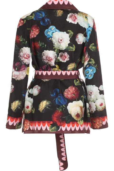 Dolce & Gabbana Topwear for Women Dolce & Gabbana Floral Printed Belted Shirt