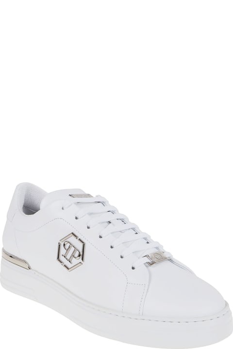 Homeware Philipp Plein Leather Lo-top Sneaker Hexagon