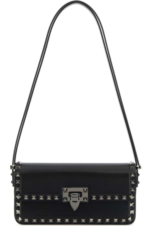 Bags for Women Valentino Garavani Black Leather Rockstud Shoulder Bag