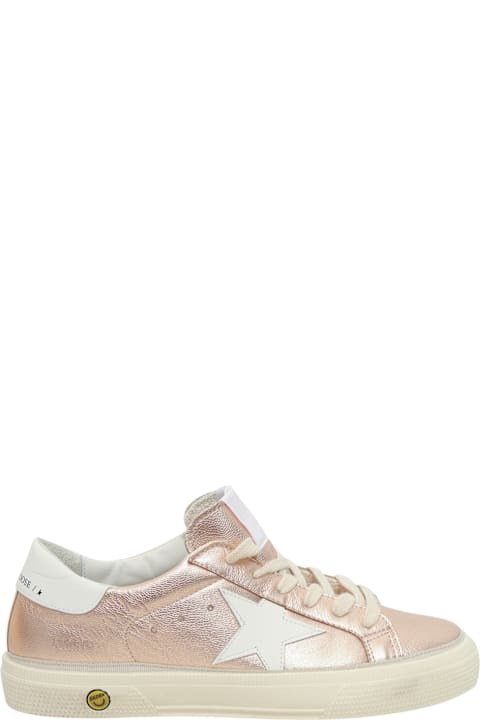 آخر صيحات الموضة من بنات Golden Goose May Laminated Upper Leather Star And Heel