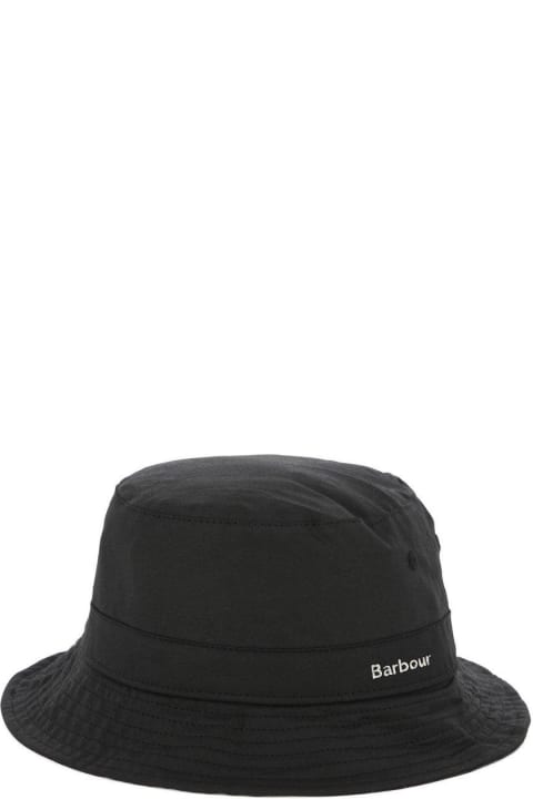 ウィメンズ 帽子 Barbour Logo Embroidered Bucket Hat