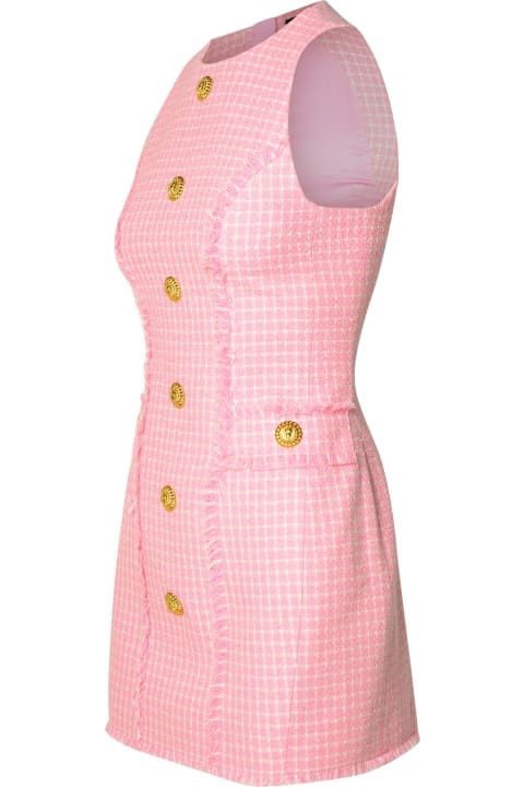 Pink Cotton Blend Dress