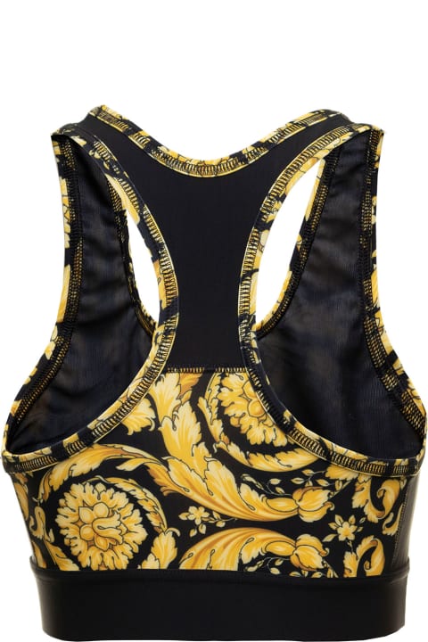 Baroque Printed Technical Fabric Top Versace Woman