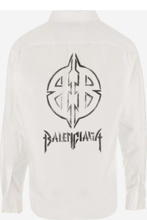 メンズ Balenciagaのウェア Balenciaga Cotton Poplin Shirt With Logo
