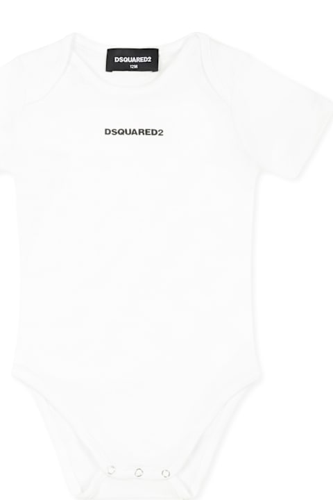 Dsquared2 Bodysuits & Sets for Baby Girls Dsquared2 White Cotton Body Set,