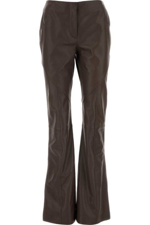 Alberta Ferretti Pants & Shorts for Women Alberta Ferretti Chocolate Leather Pant