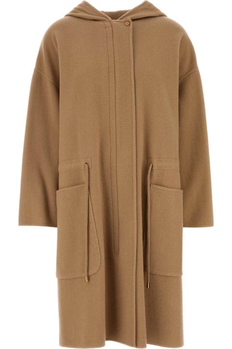 Max Mara for Women Max Mara Camel Virgin Wool Blend Miele Coat