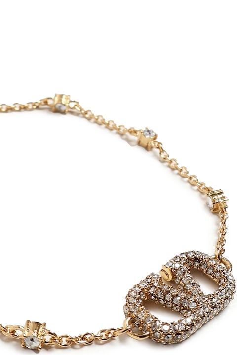 Valentino Garavani Bracelets for Women Valentino Garavani Vlogo Signature Metal And Swarovski Crystal Bracelet