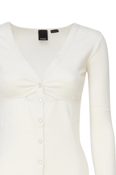 Sale for Women Pinko Cotton Sweater With Gathered Neckline