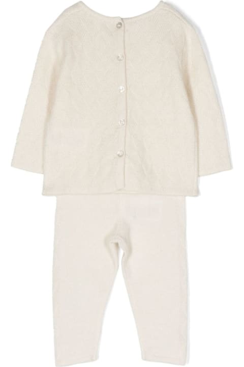 Bodysuits & Sets for Baby Girls Tartine et Chocolat Ecru Cashmere Set