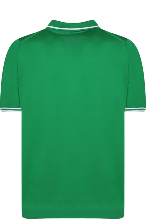 Fashion for Men Kiton Kiton Green Mid-zip Polo Shirt