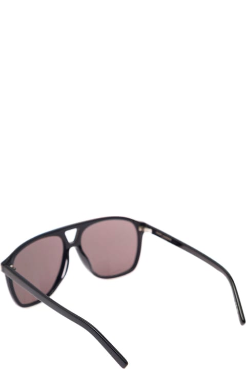 Saint Laurent for Women Saint Laurent 'sl 558' Black Square Sunglasses With Engraved Logo In Acetate Woman