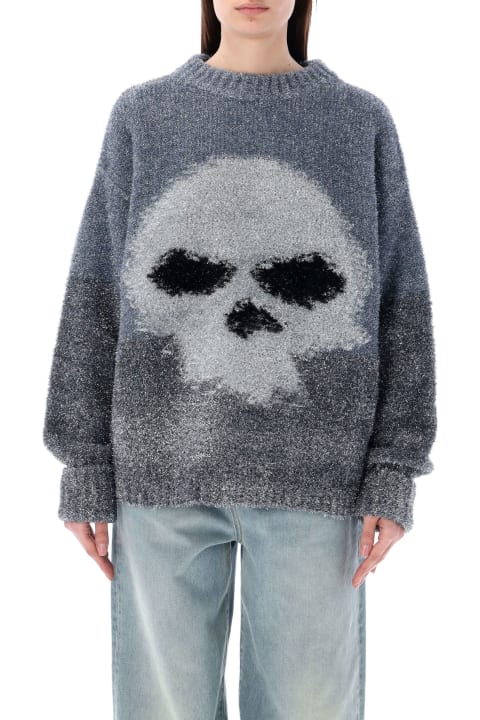 ERL Sweaters for Men ERL Glitter Skull Intarsia Sweater