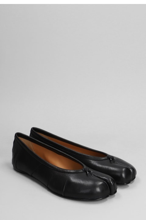 Maison Margiela Flat Shoes for Women Maison Margiela Tabi Ballet Flats In Black Leather
