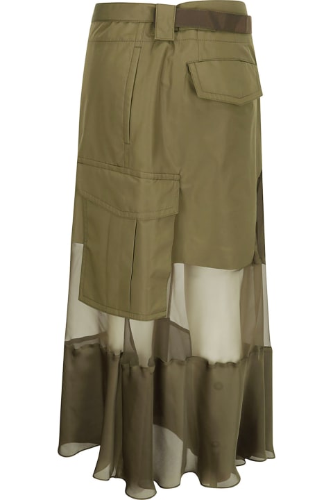 ウィメンズ新着アイテム Sacai Fabric Combo Skirt