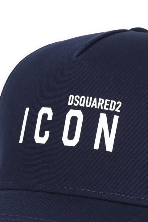 Dsquared2 Accessories for Men Dsquared2 Midnight Blue Cotton Mini Icon Baseball Cap