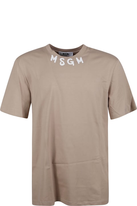 MSGM Topwear for Men MSGM Neck Logo T-shirt