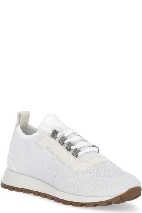 Knitted Lace-up Sneakers