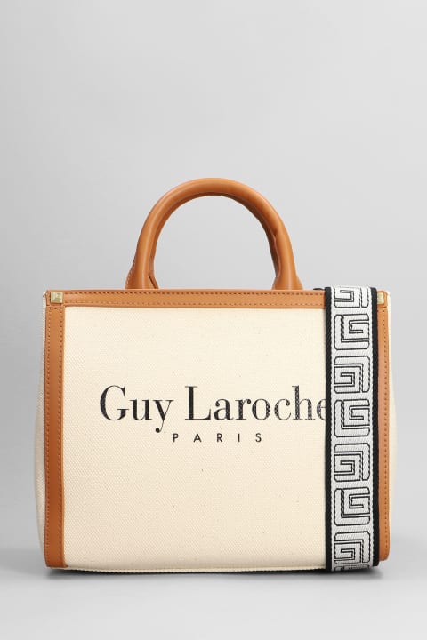 Hand Bag In Beige Canvas