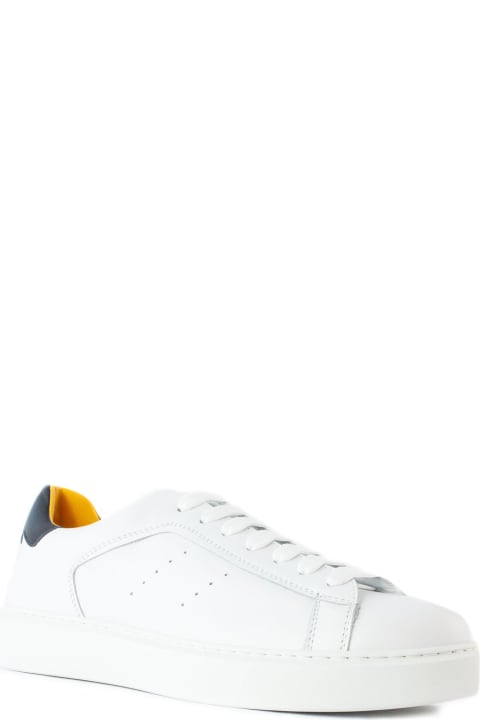 メンズ Doucal'sのスニーカー Doucal's White Leather Sneaker