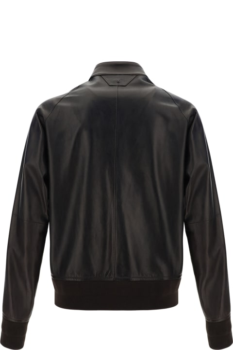 Salvatore Santoro Clothing for Men Salvatore Santoro Leather Bomber Jacket