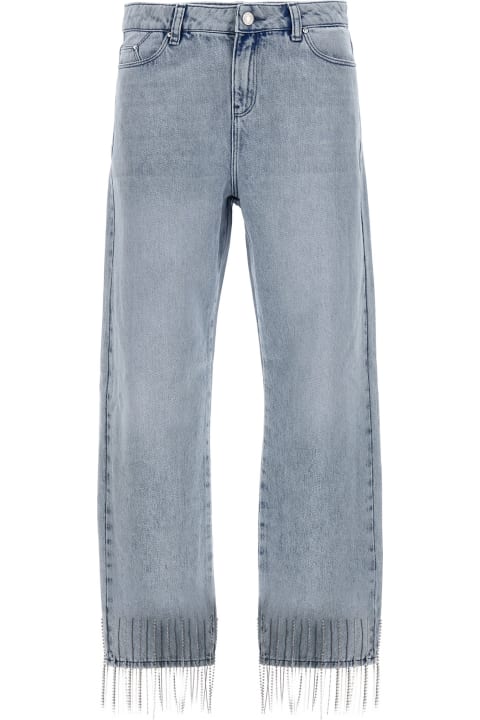 Karl Lagerfeld Jeans for Women Karl Lagerfeld Rhinestone Fringed Jeans