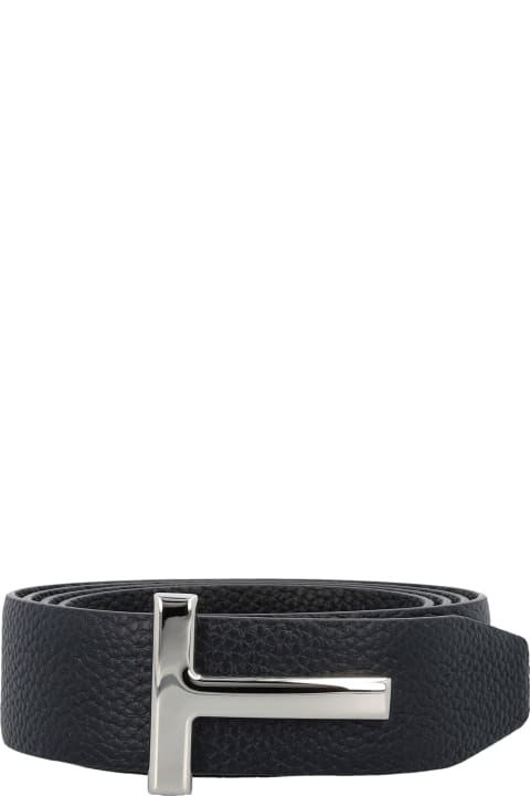 Accessories Sale for Men Tom Ford T Grainy Leather Belt
