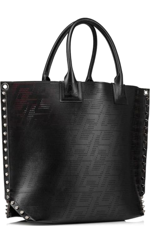 Perforated Calf Leather Tote Bag