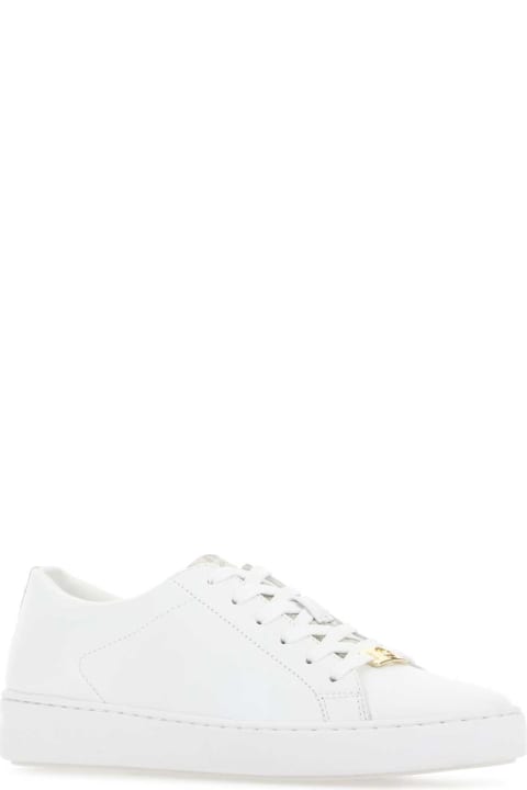 Shoes for Women Michael Kors White Leather Keaton Sneakers
