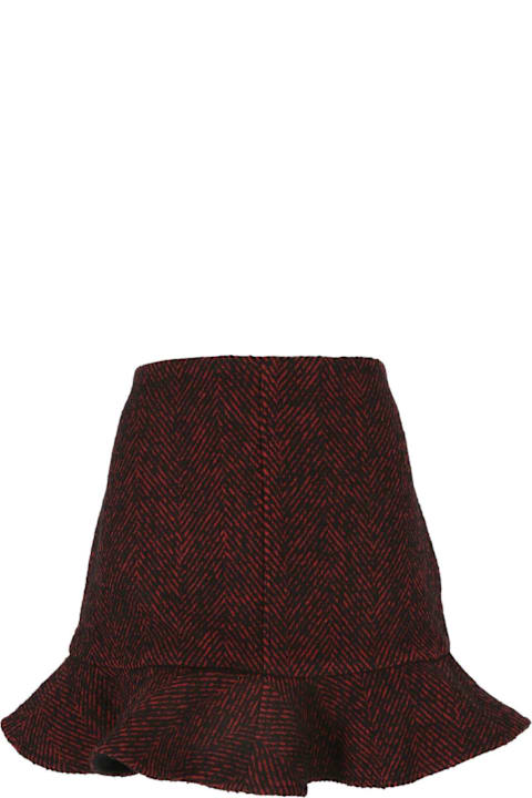 Fashion for Women Ganni Herringbone Mini Skirt