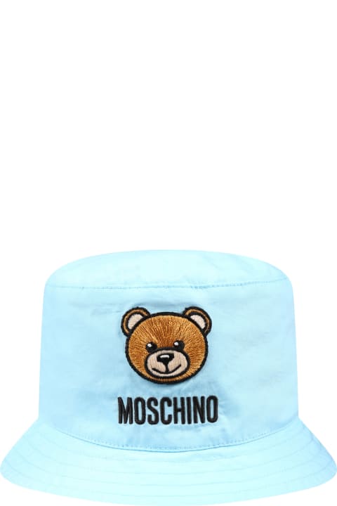 Fashion for Baby Boys Moschino Sky Blue Cloche For Baby Boy With Teddy Bear