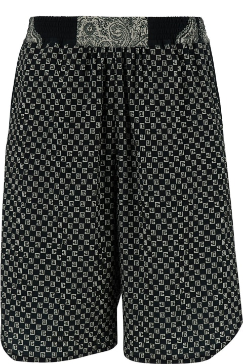 Balmain Pants for Men Balmain Shorts With Monogram And Paisley Print
