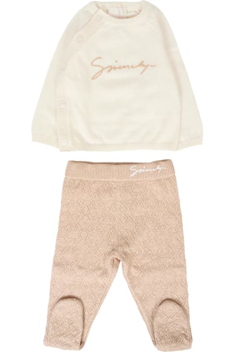 Homeware Givenchy Beige Newborn Set For Babykids With Logo