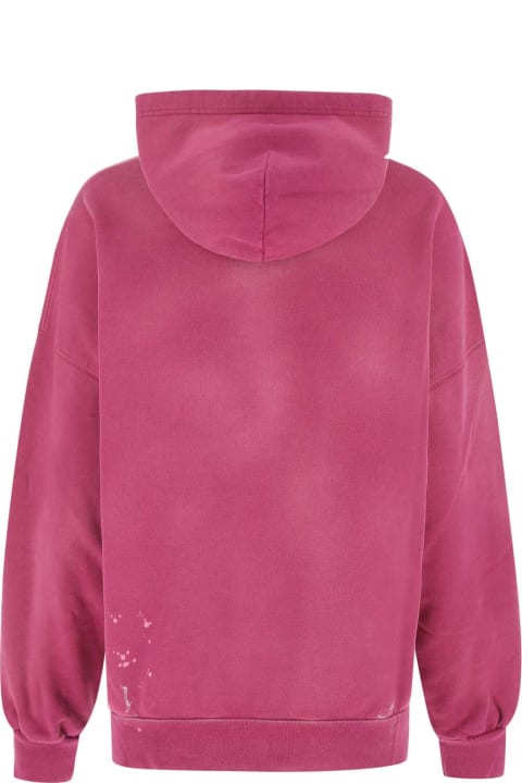 Balenciaga Clothing for Women Balenciaga Dark Pink Cotton Oversize Sweatshirt