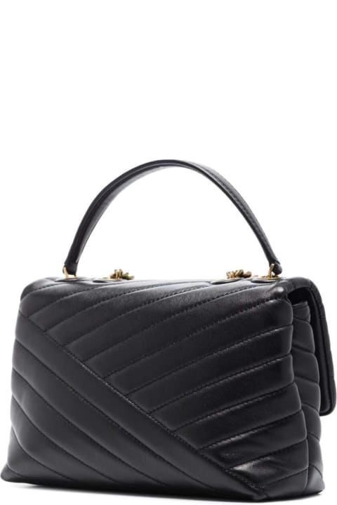 Fashion for Women Tory Burch 'convertible Kira' Black Chain Shoulder Bag In Chevron-quilted Leather Woman Tory Burch
