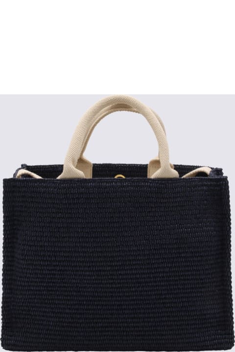 Marni Bags for Women Marni Blue Canvs Basket Tote Bag