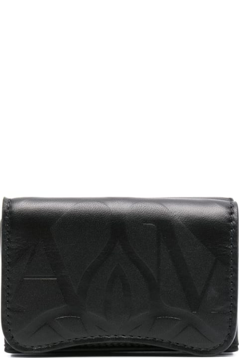 Accessories Sale for Women Alexander McQueen Seal Card Holder In Black