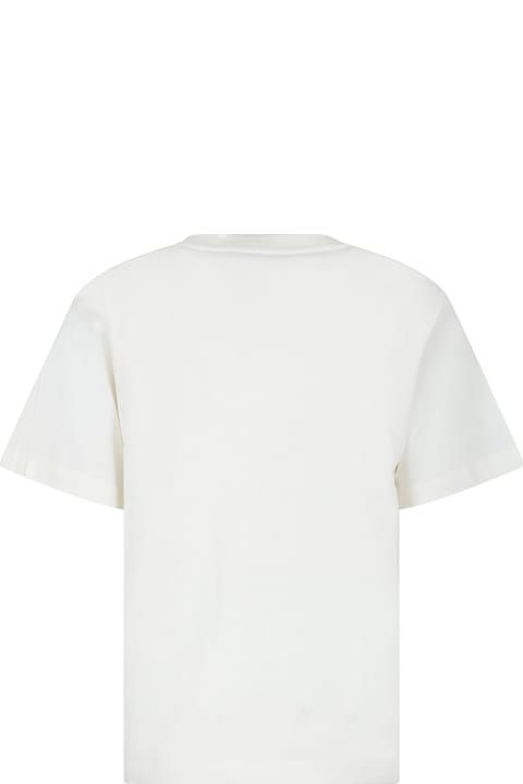 Fashion for Boys Moschino Ivory T-shirt For Boy With Teddy Bear And Cactus