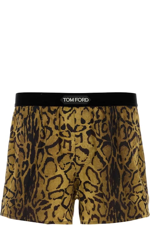 Tom Ford Pants for Men Tom Ford Printed Stretch Satin Boxer