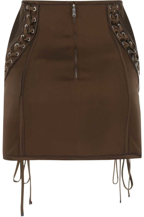 Fashion for Women Dolce & Gabbana Brown Satin Mini Skirt