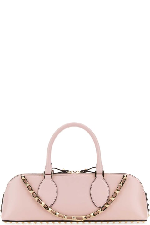 Valentino Garavani Luggage for Women Valentino Garavani Pastel Pink Leather Rockstud East-west Handbag