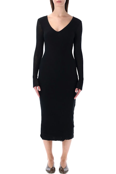 James Perse for Kids James Perse James Perse Cotton And Cashmere Rib V-neck Dress