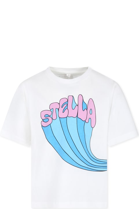 Stella McCartney Kids T-Shirts & Polo Shirts for Girls Stella McCartney Kids White T-shirt For Girl With Logo