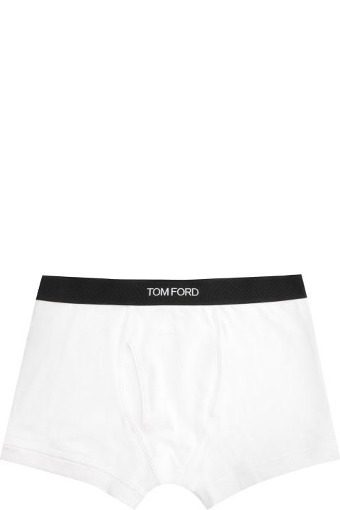 Tom Ford Underwear for Men Tom Ford Logo Print Cotton Trunks