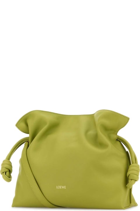 Loewe Bags for Women Loewe Green Nappa Leather Flamenco Clutch