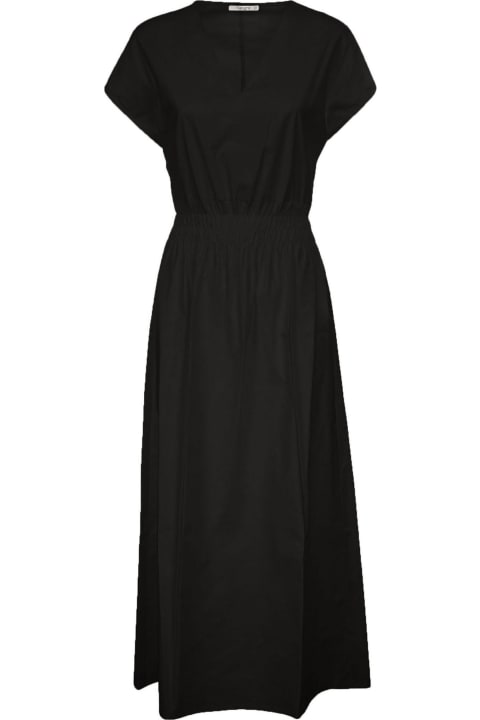 Kangra Dresses for Women Kangra Black Stretch Cotton Long Dress
