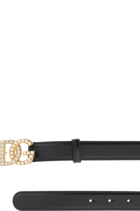 Belts for Women Dolce & Gabbana Logo Buckle Belt