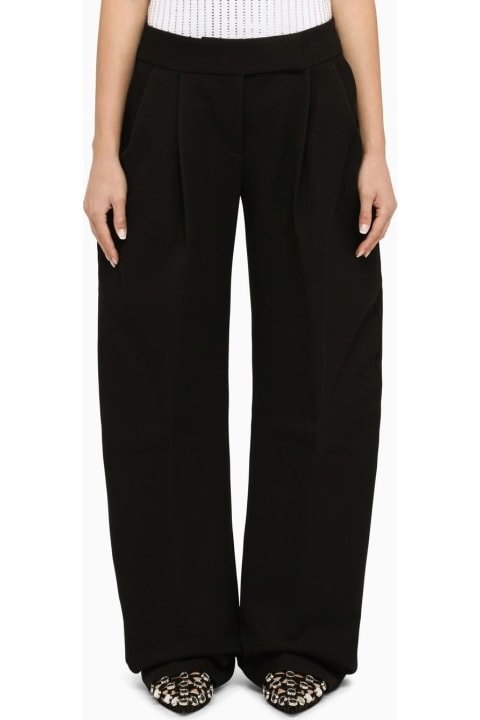 Clothing for Women The Attico Black Wide Trousers